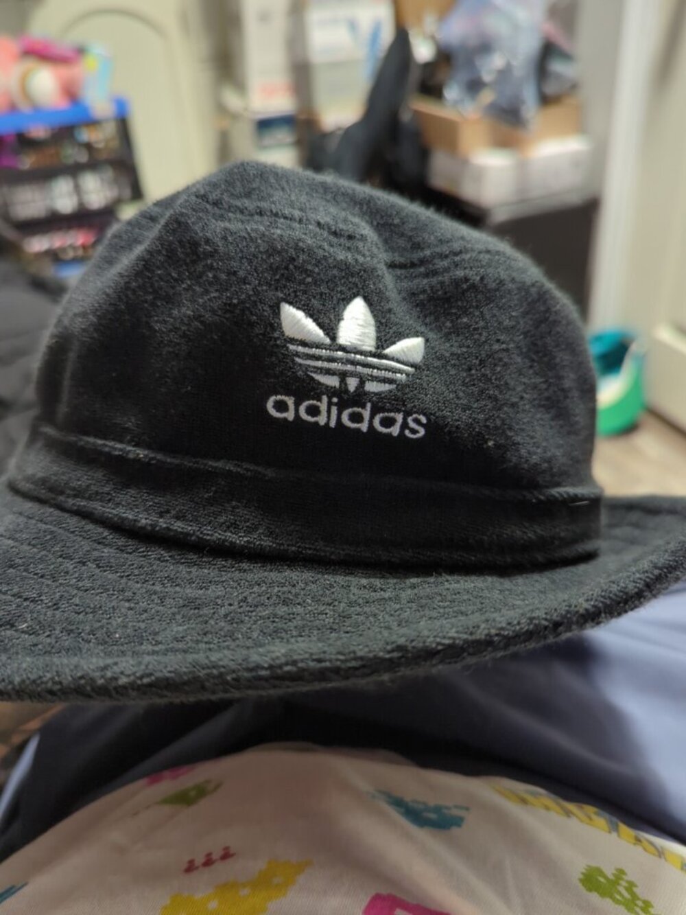 adidas Unisex Originals Black French Terry Cloth Bucket Hat OSFA Black Fast Ship